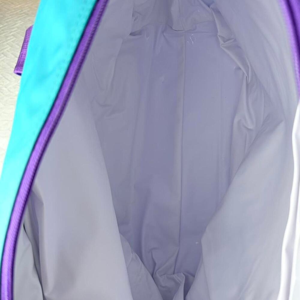 Vintage 80s 90s Thermos colorblock extra large blue purple cooler bag - Picture 5 of 8